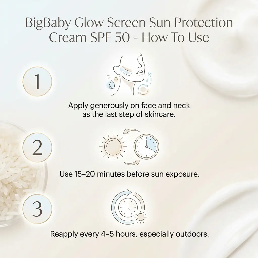 How to use rice water and niacinamide sunscreen for effective SPF 50 PA+++ protection