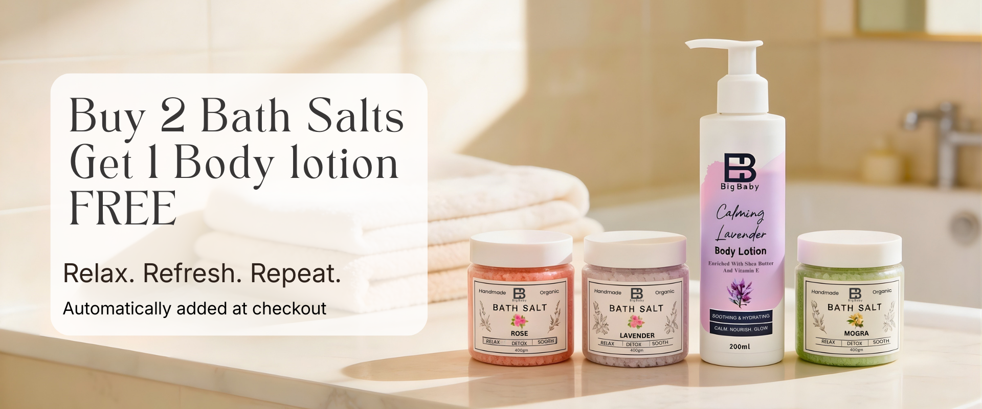 Bath salt combo with free body lotion