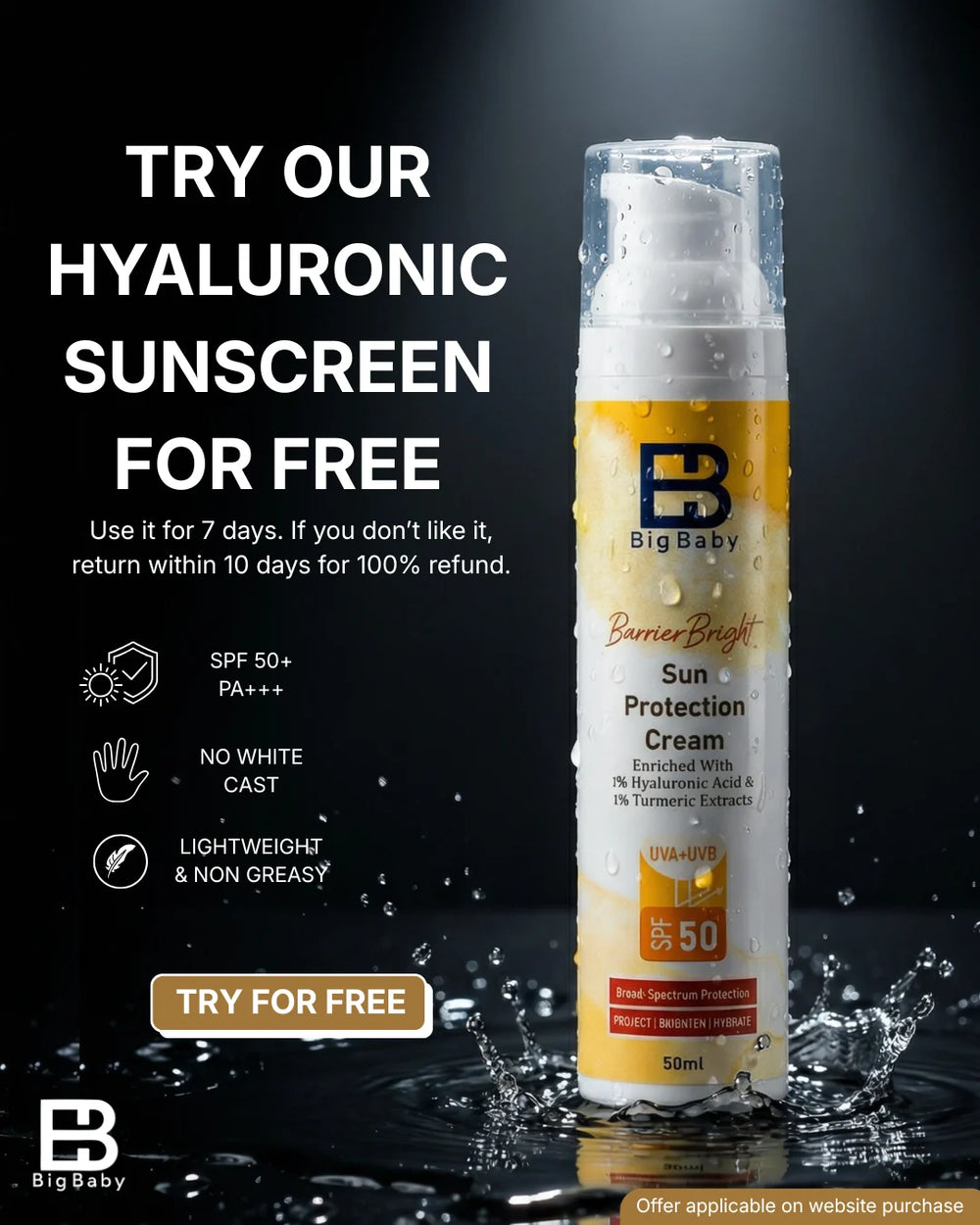 hyaluronic sunscreen free trail offer