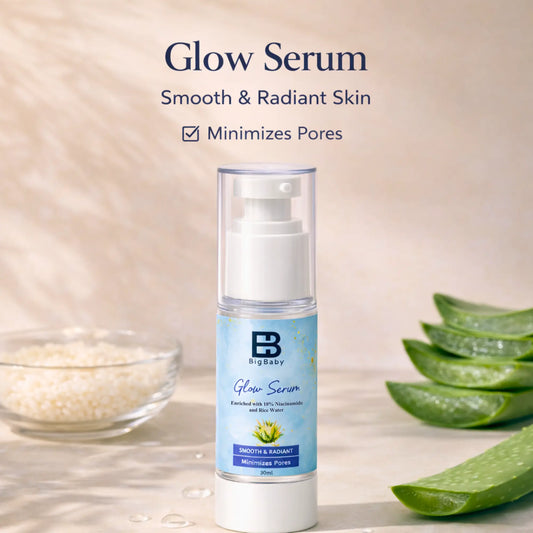 Lightweight niacinamide face serum with rice water for daily skin care
